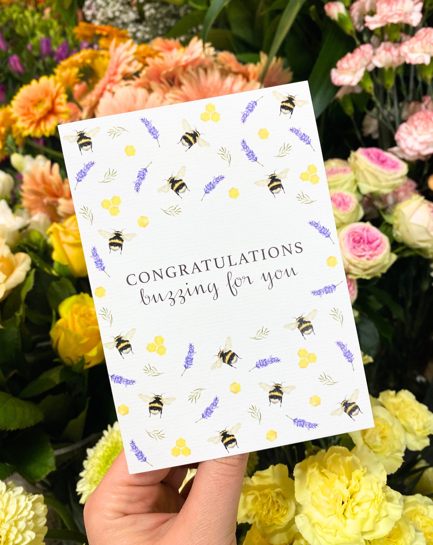 Greeting Card | Congratulations, Buzzing For You