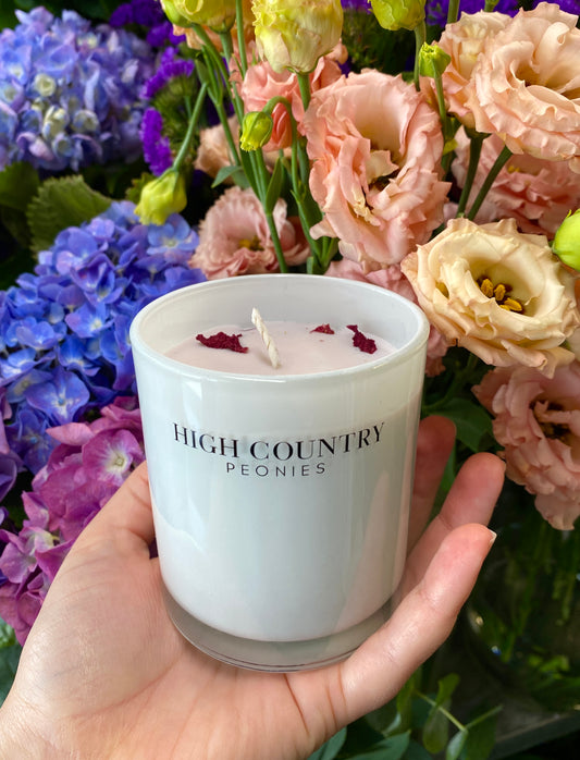 High County Peonies | Red Charming Eco Soy Candle